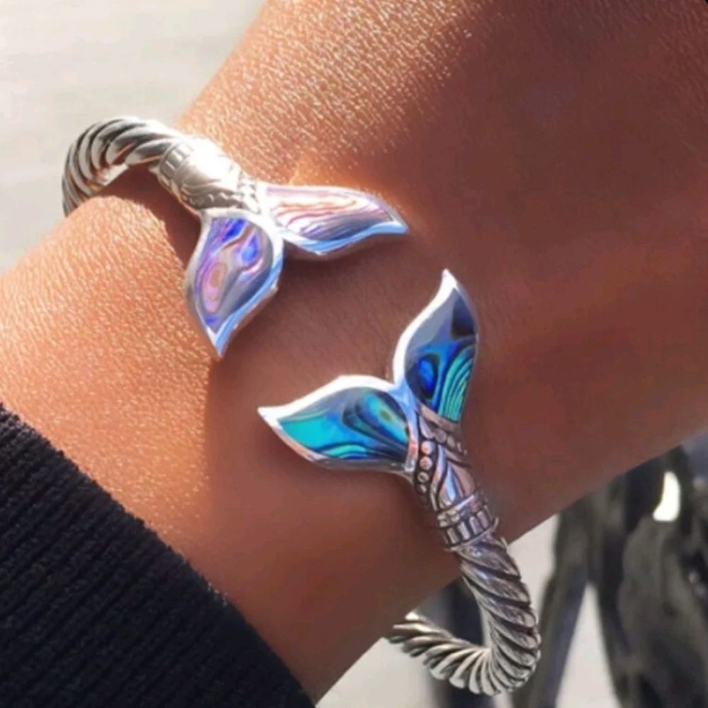 MERMAID BANGLE 🧜‍♀️ ADJUSTABLE 925 - Picture 3 of 5